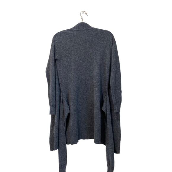 SANDRO Paris Wool Cashmere Duster Cardigan Sweater Gray Size Small Quiet Luxury - Picture 2 of 6
